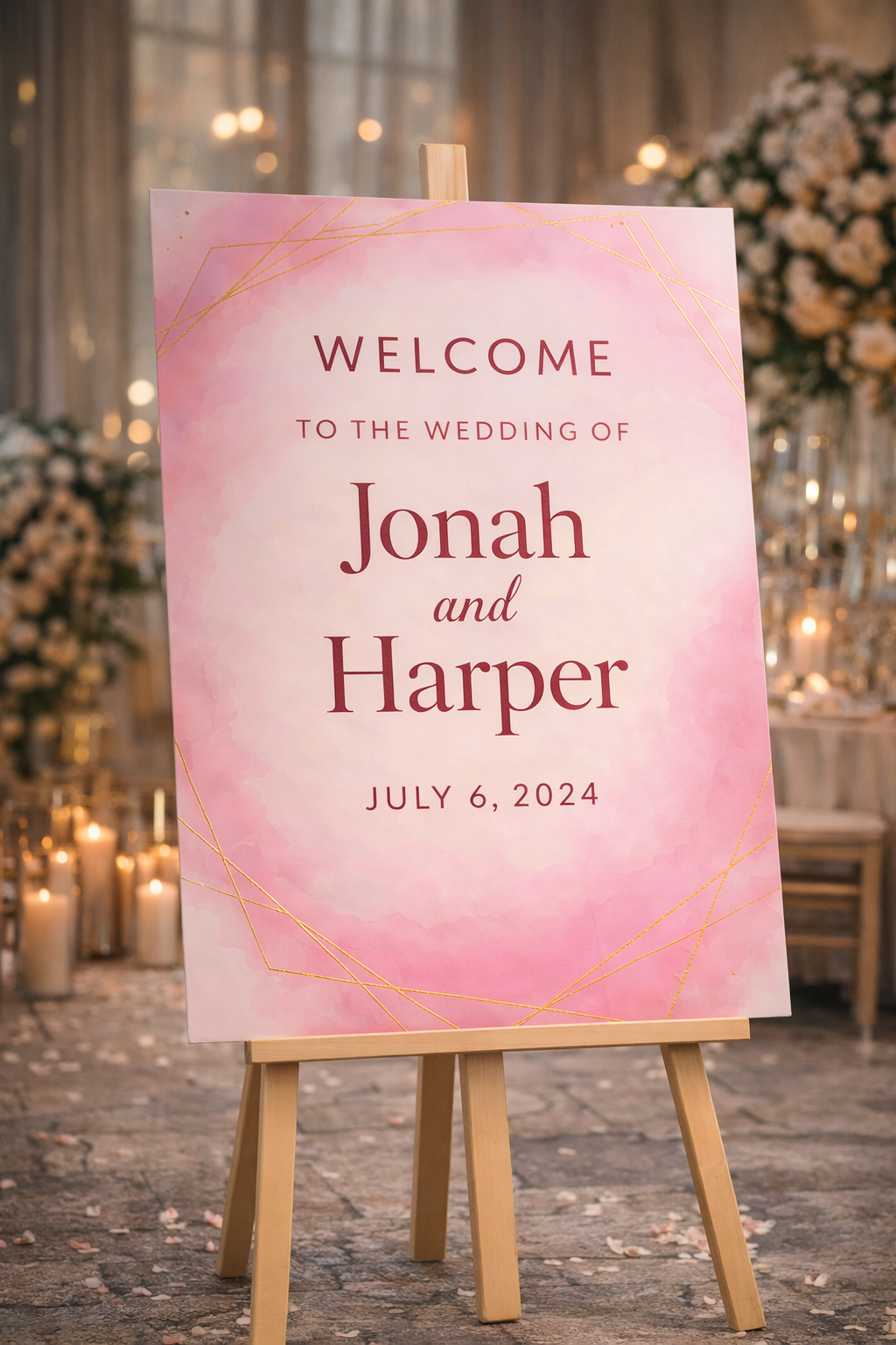 Personalised Wedding Welcome Sign
