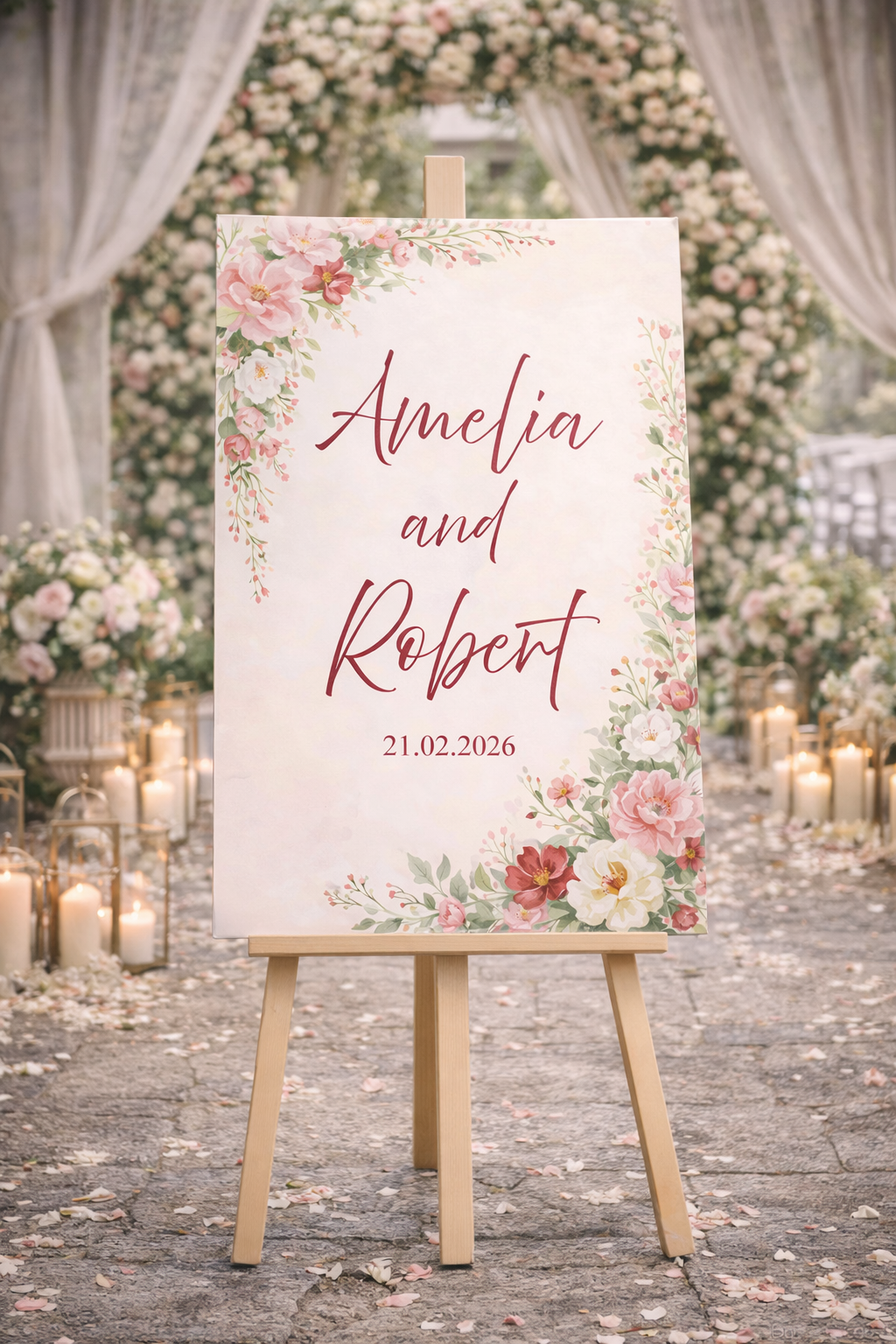 Personalised Wedding Welcome Sign