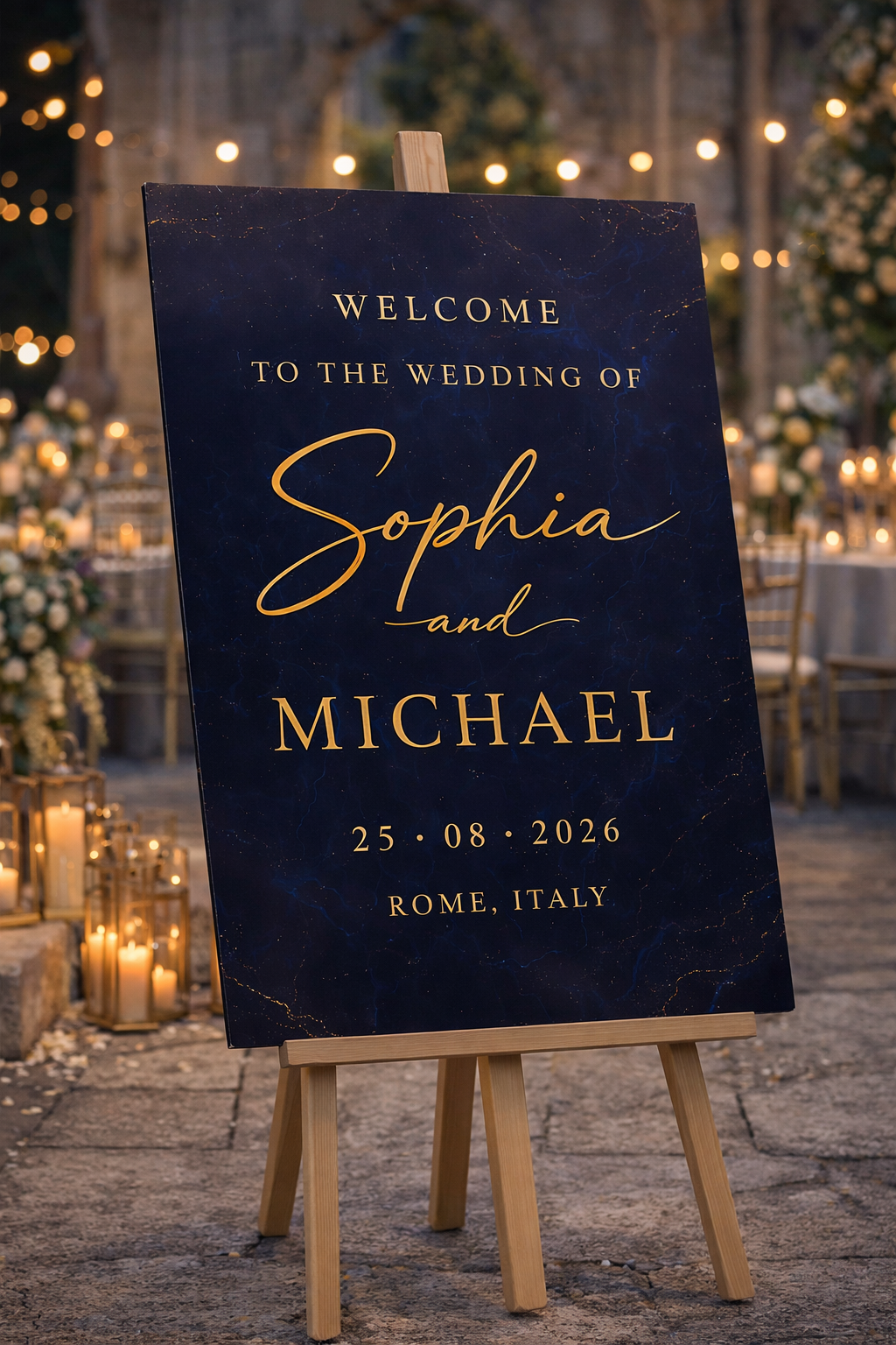 Personalised Wedding Welcome Sign