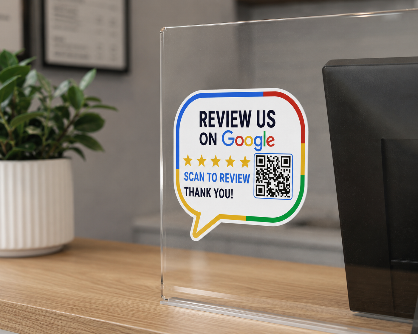 Personalised Google Review Qr Code Stickers Printmania Ireland