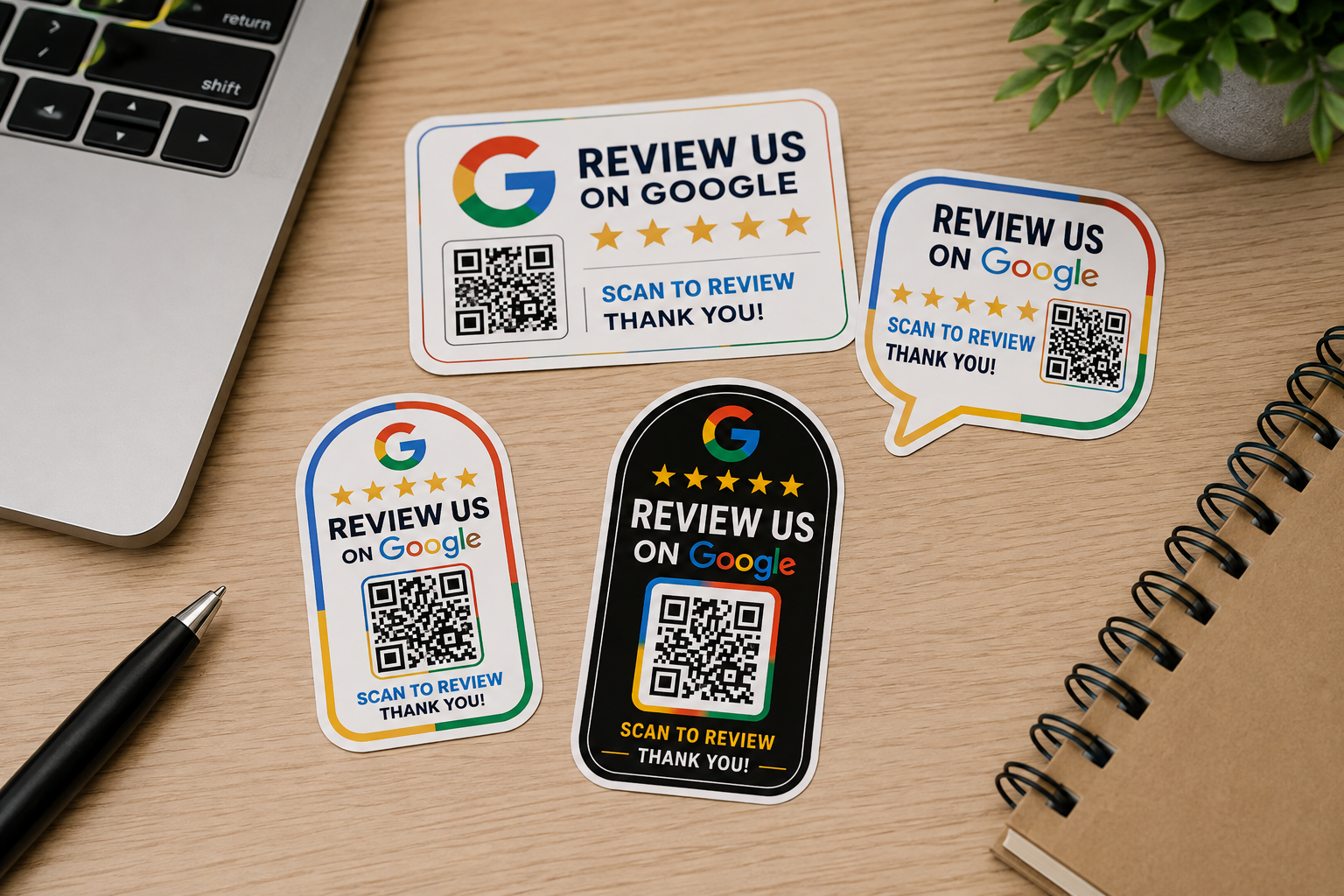 Personalised Google Review Qr Code Stickers Printmania Ireland