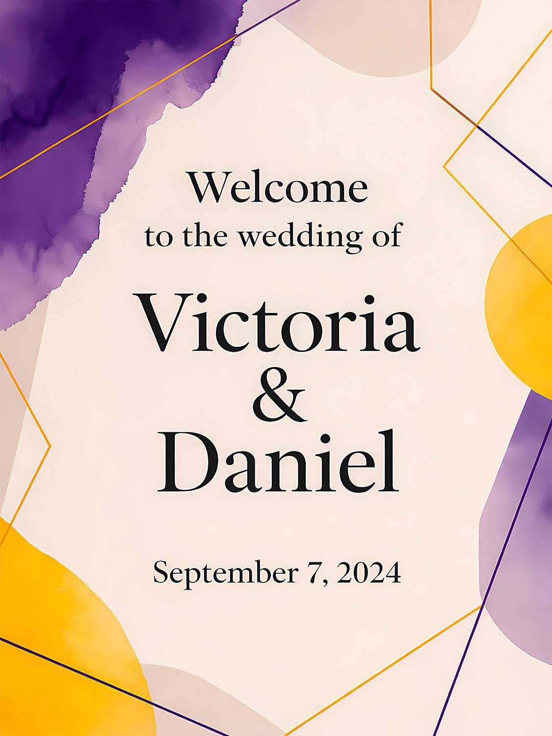 Personalised Wedding Welcome Sign