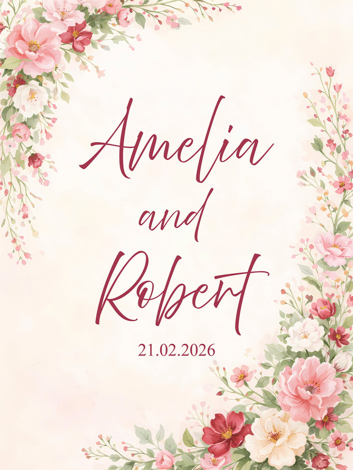Personalised Wedding Welcome Sign