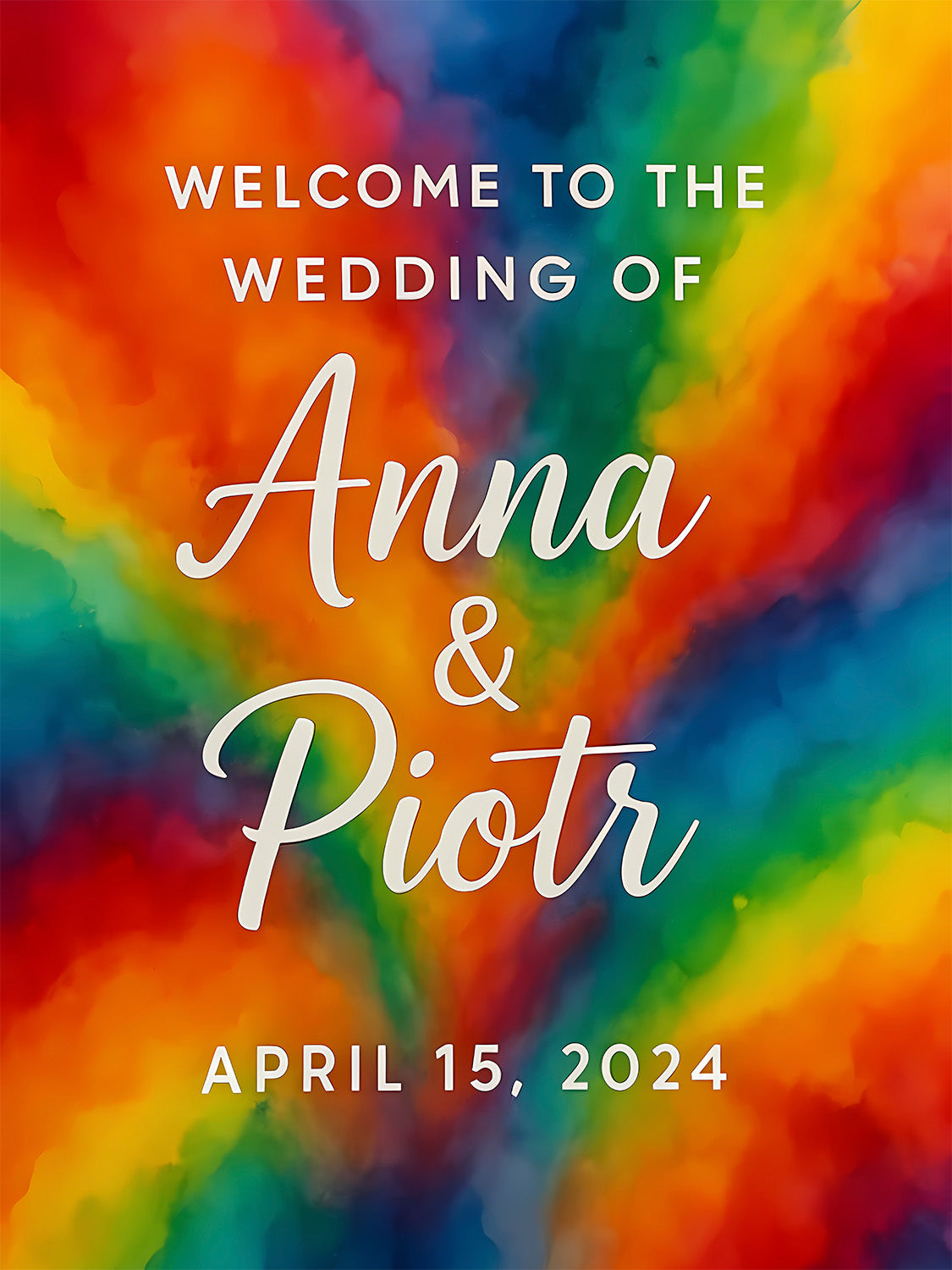 Personalised Wedding Welcome Sign