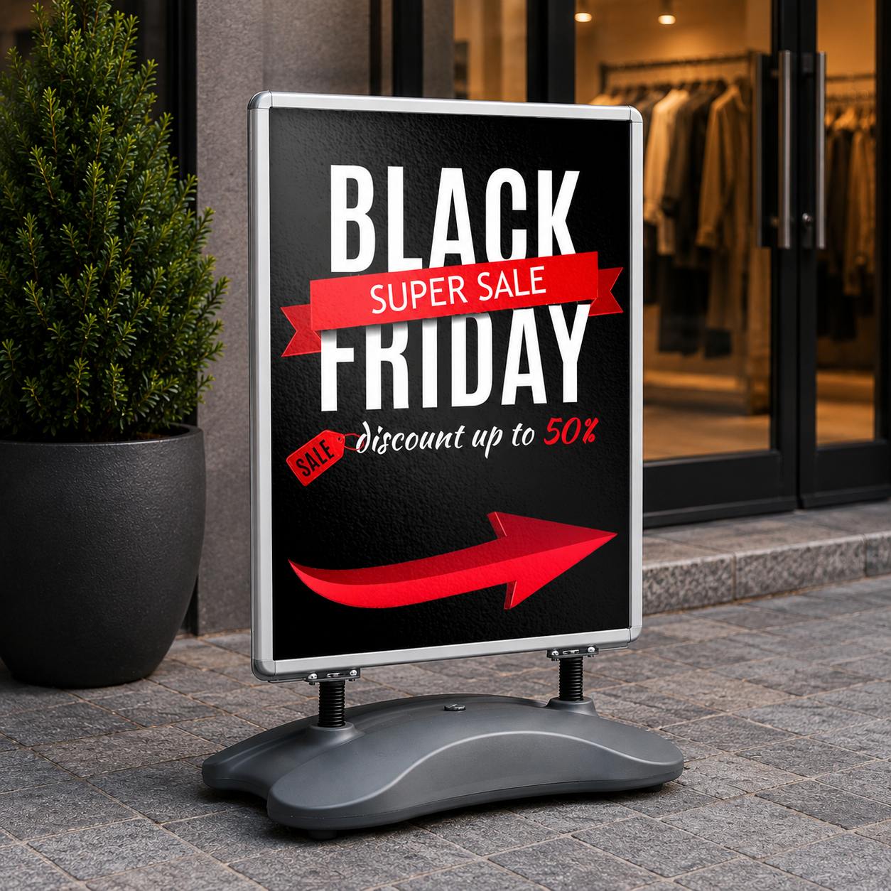 Water-Base Outdoor Pavement Sign