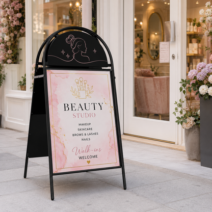 Curved Top A-Board Pavement Sign