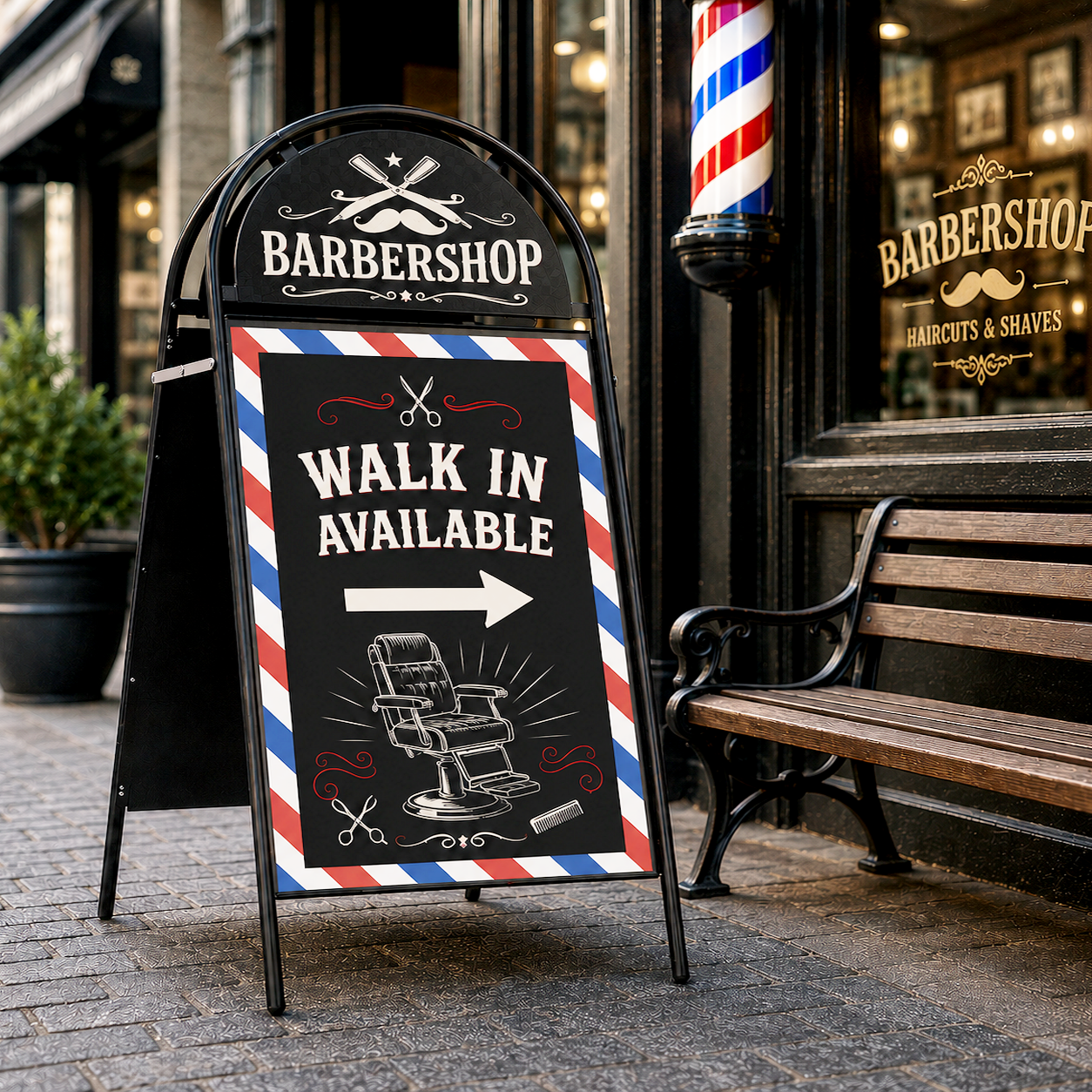 Curved Top A-Board Pavement Sign